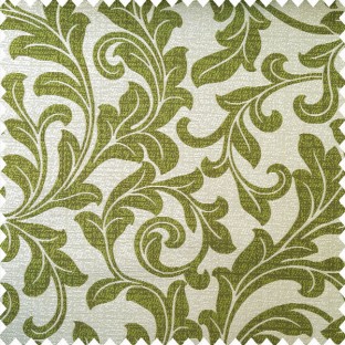 Green brown and cream color beautiful traditional designs texture finished background swirls bold finished pattern polyester main curtain